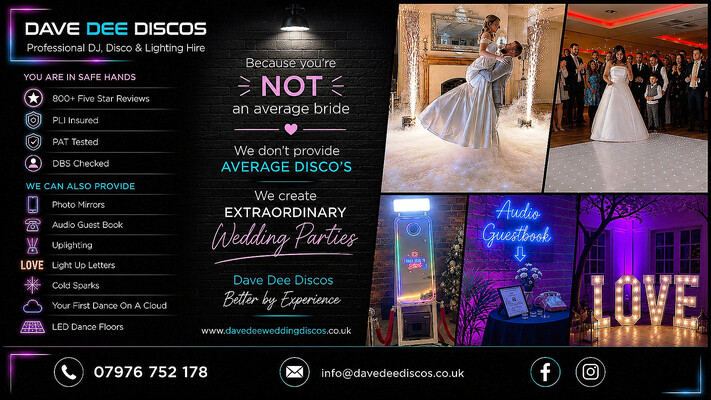 DAVE DEE:  Professional Wedding DJ's, Disco's & Lighting Hire